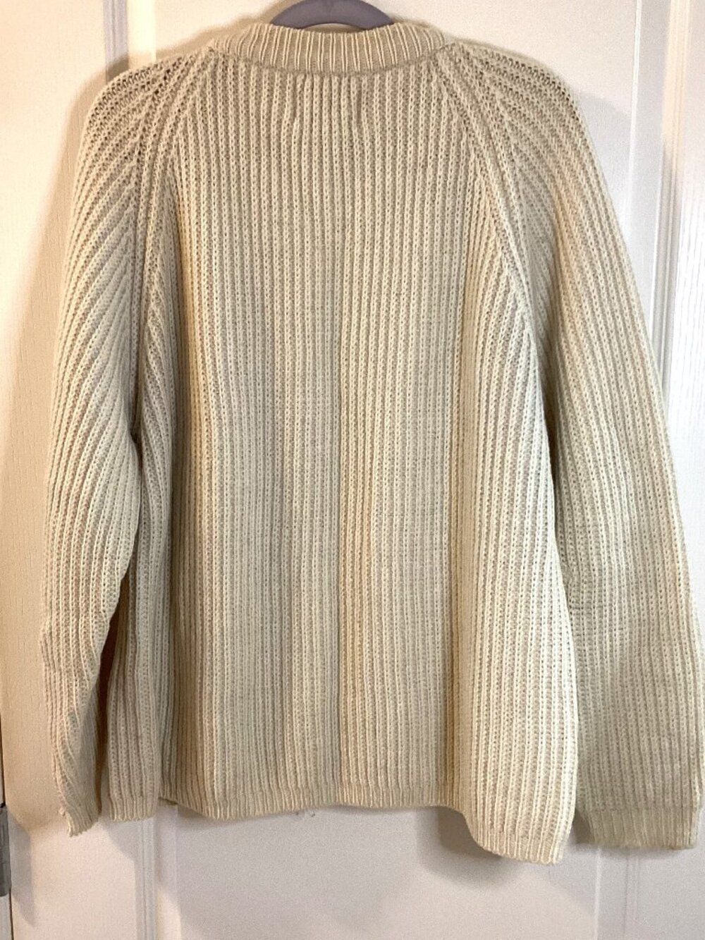 Vintage Charlottettown Pure Virgin Wool Cardigan Sweater Size 38 Crafting Crafts - Picture 5 of 11